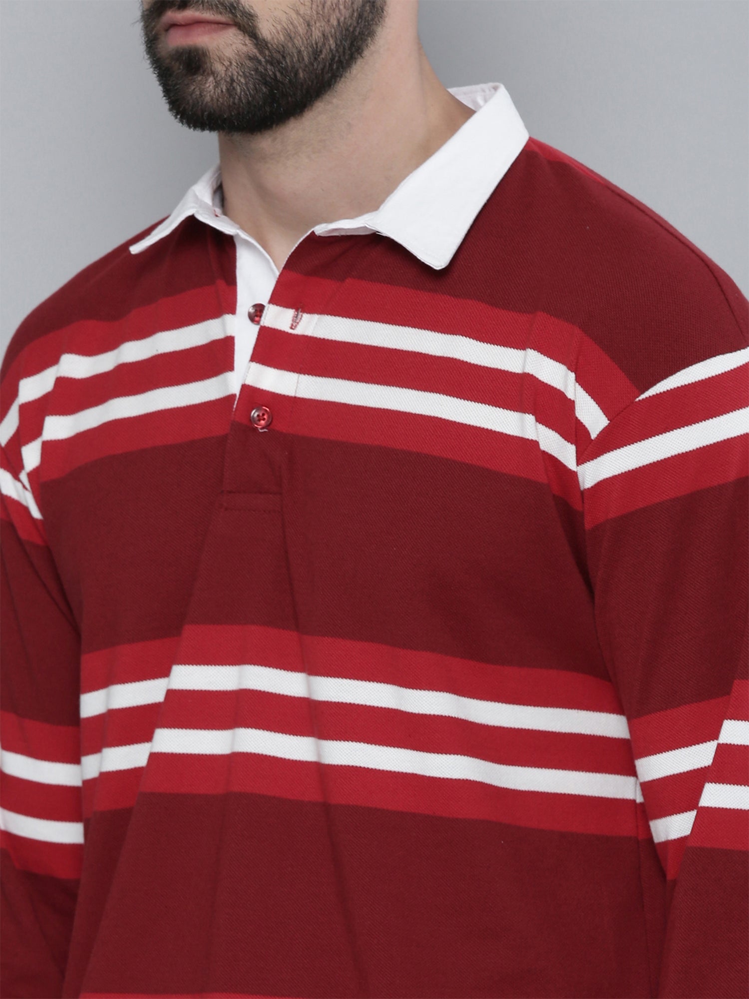 Auto Stripes Red White Polo T-Shirt