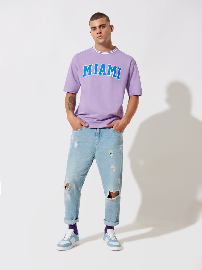 Miami Tuck Lavender Oversized T-Shirt