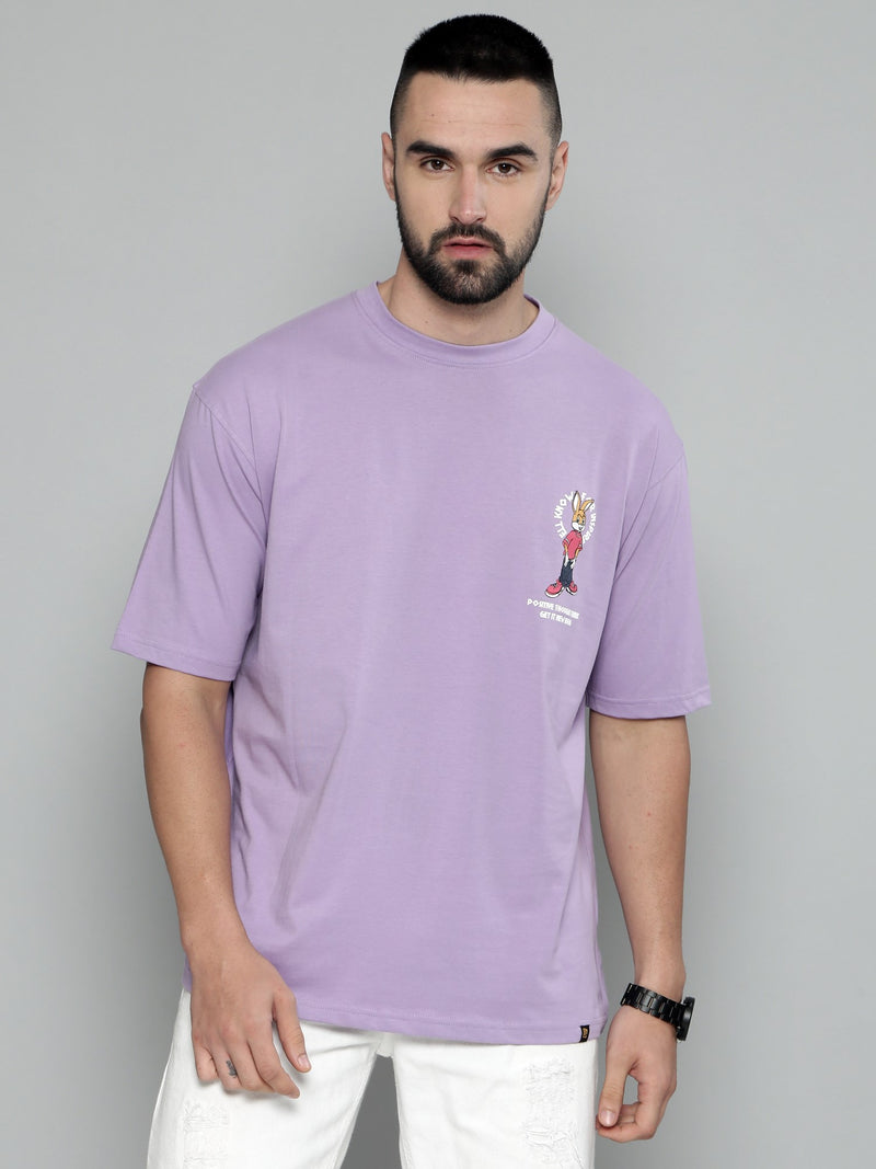 Rabbit Explore Lavender Oversized T-Shirt