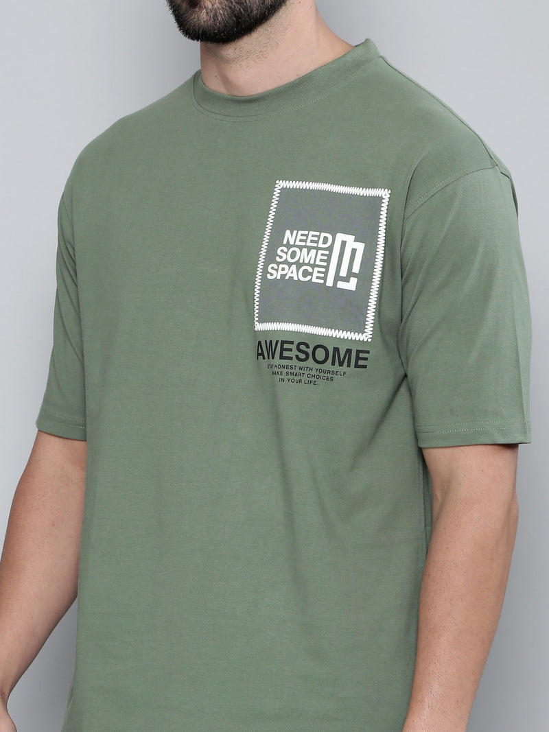 Awesome Hunter Green Oversized T-Shirt