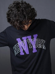NewYork Black Half Sleeve T-Shirt