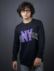 NewYork Black Half Sleeve T-Shirt