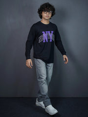 NewYork Black Half Sleeve T-Shirt