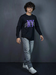 NewYork Black Half Sleeve T-Shirt