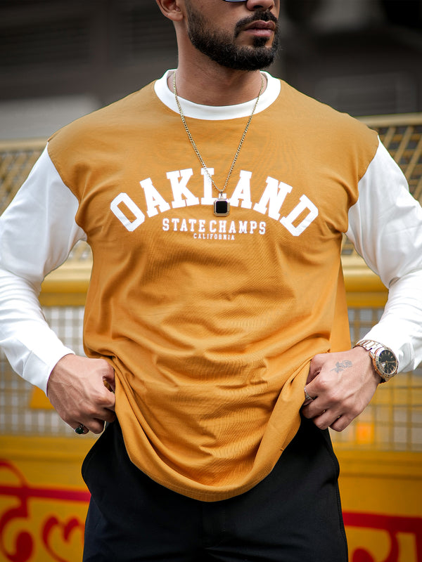 Oakland Mustard Full Sleeve T-Shirt
