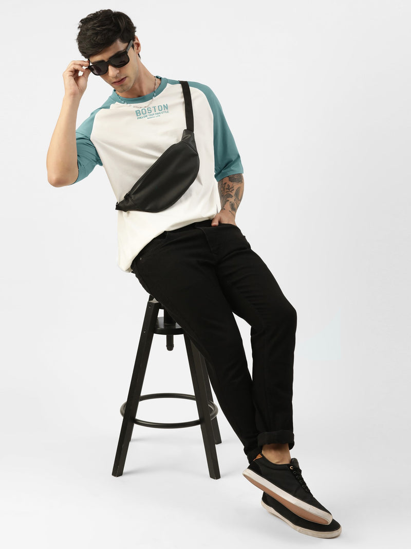 Boston White Turkey Blue Oversized T-Shirt