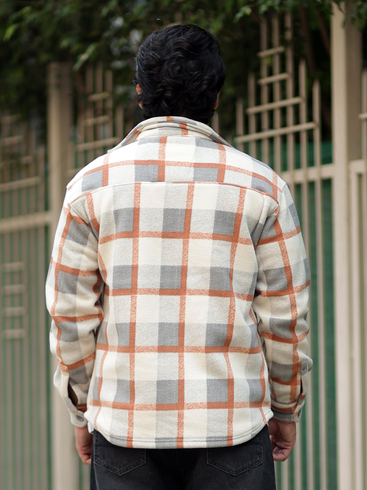 Onion full sleeve checkered shacket for men - view 3