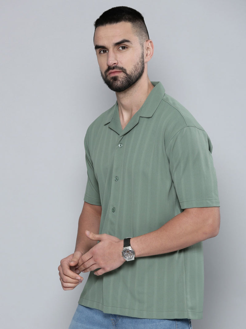 Texture Knit Hunter Green Shirt