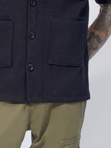Cargo Pocket Black Shirt