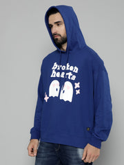 Broken Hearts Royal Blue Full Sleeve Sweatshirt