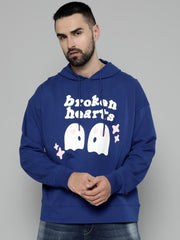 Broken Hearts Royal Blue Full Sleeve Sweatshirt