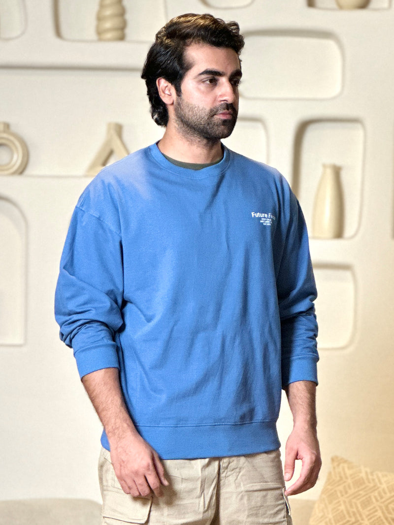Real Future Denim Blue Sweatshirt