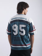 Mesh Jersey Teal Blue Tshirt