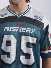 Mesh Jersey Teal Blue Tshirt