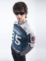 Mesh Jersey Teal Blue Tshirt