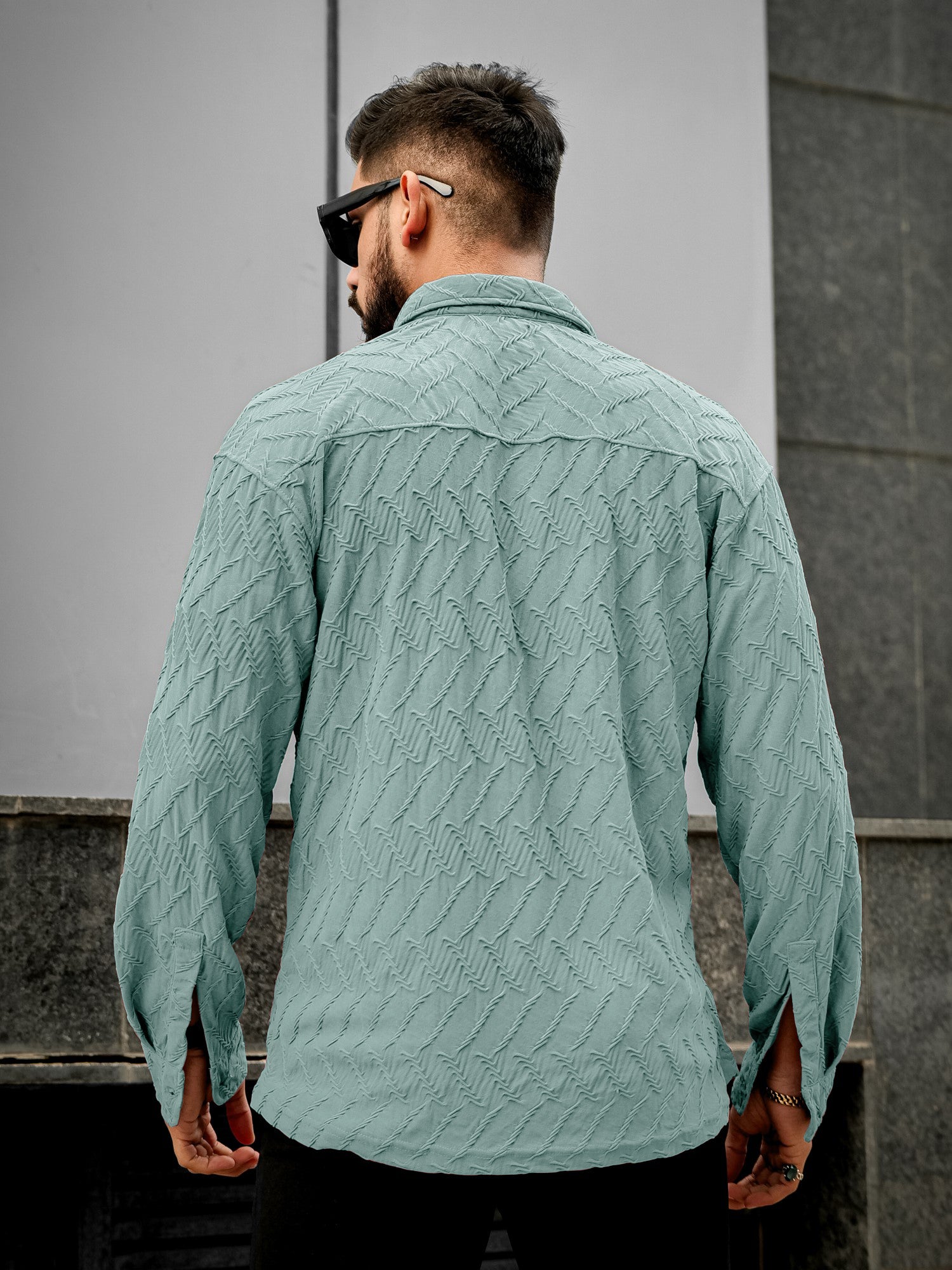 Creased Hunter Green Full Sleeve Shirt