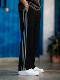Baggy Fit Black Taped Pant