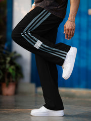 Baggy Fit Black Taped Pant