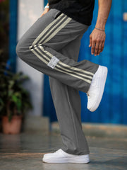 Baggy Fit Dark Grey Taped Pant
