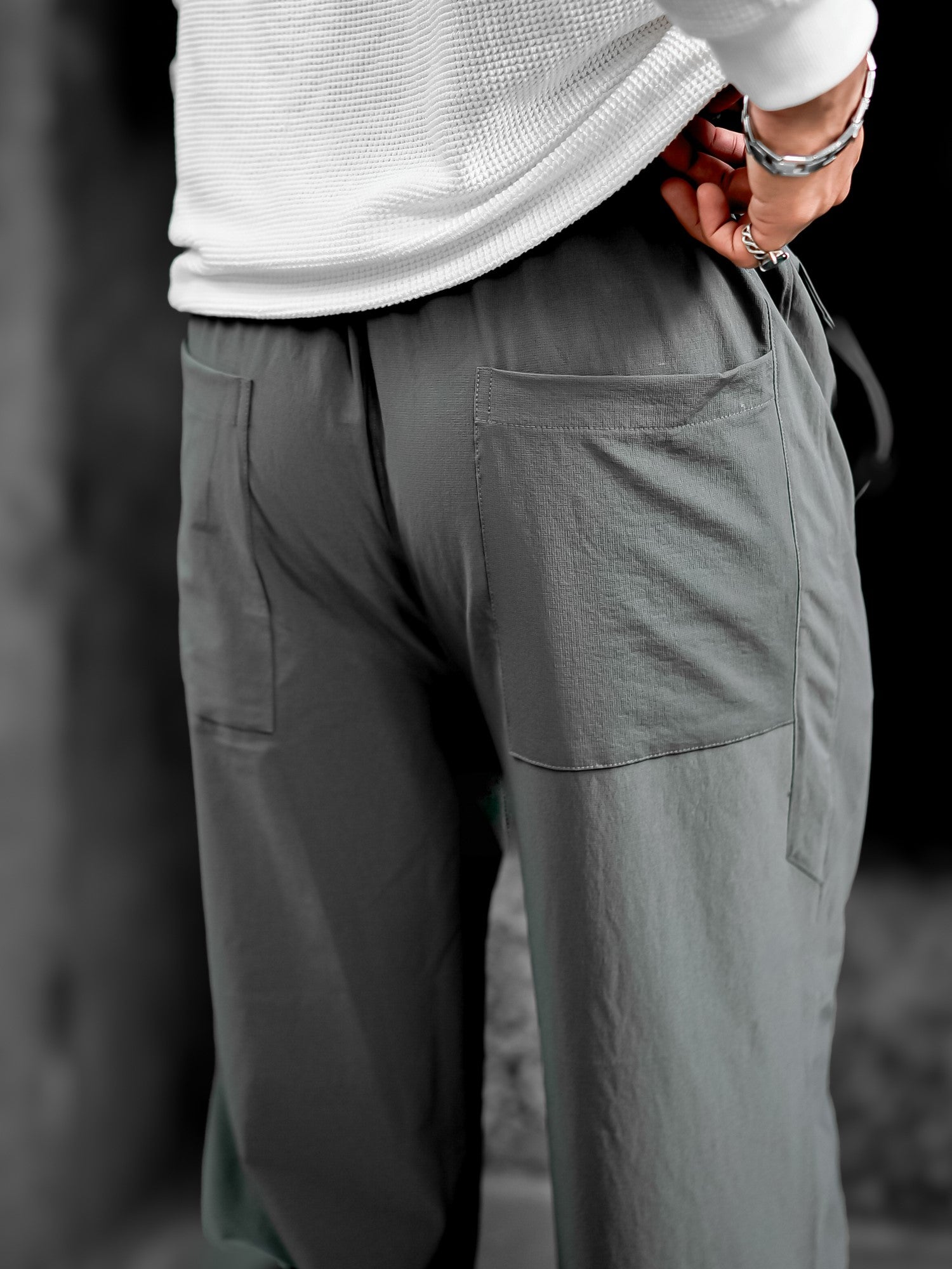 Parallel Fit Grey Pant