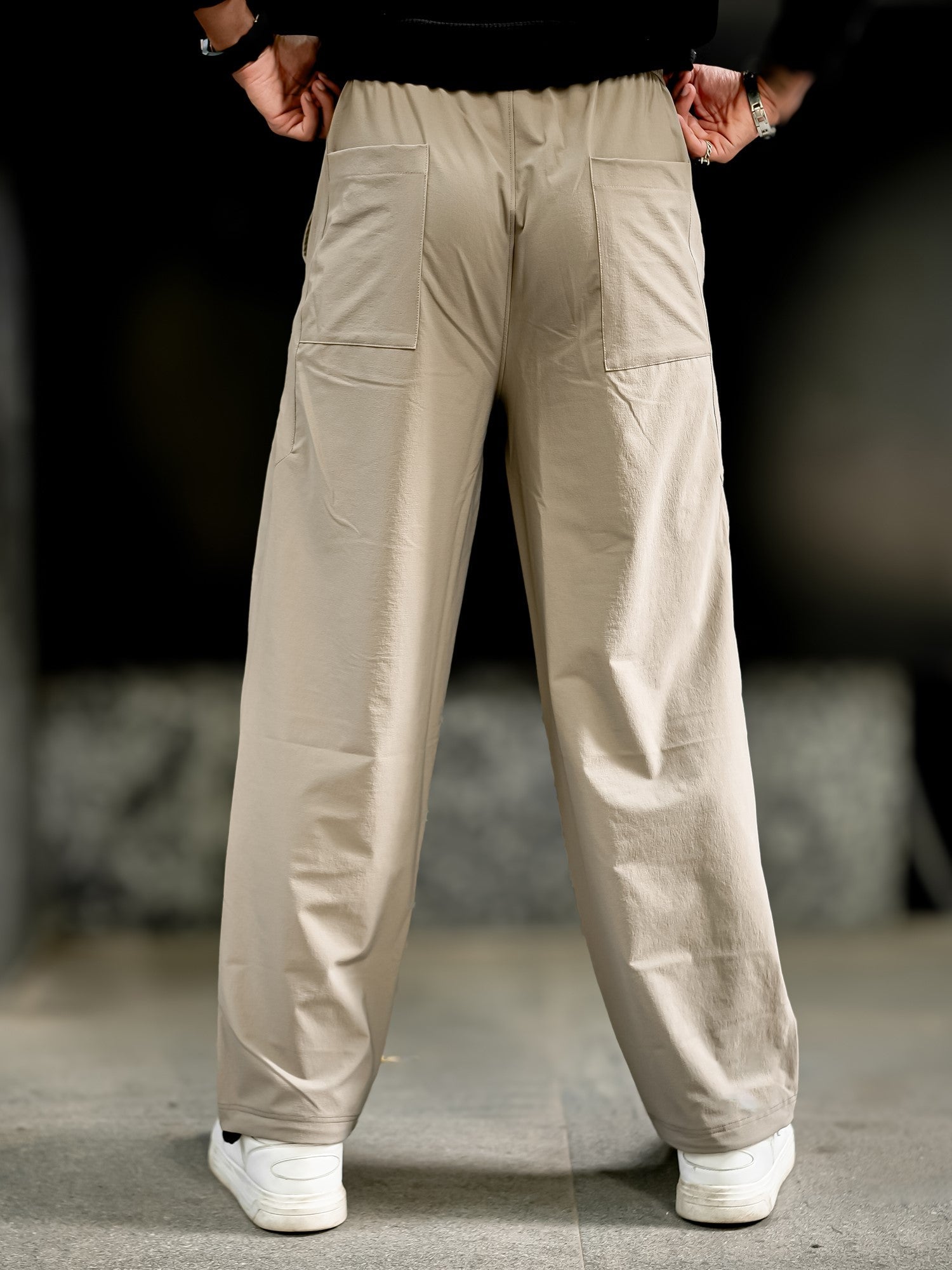 Parallel Fit Beige Pant