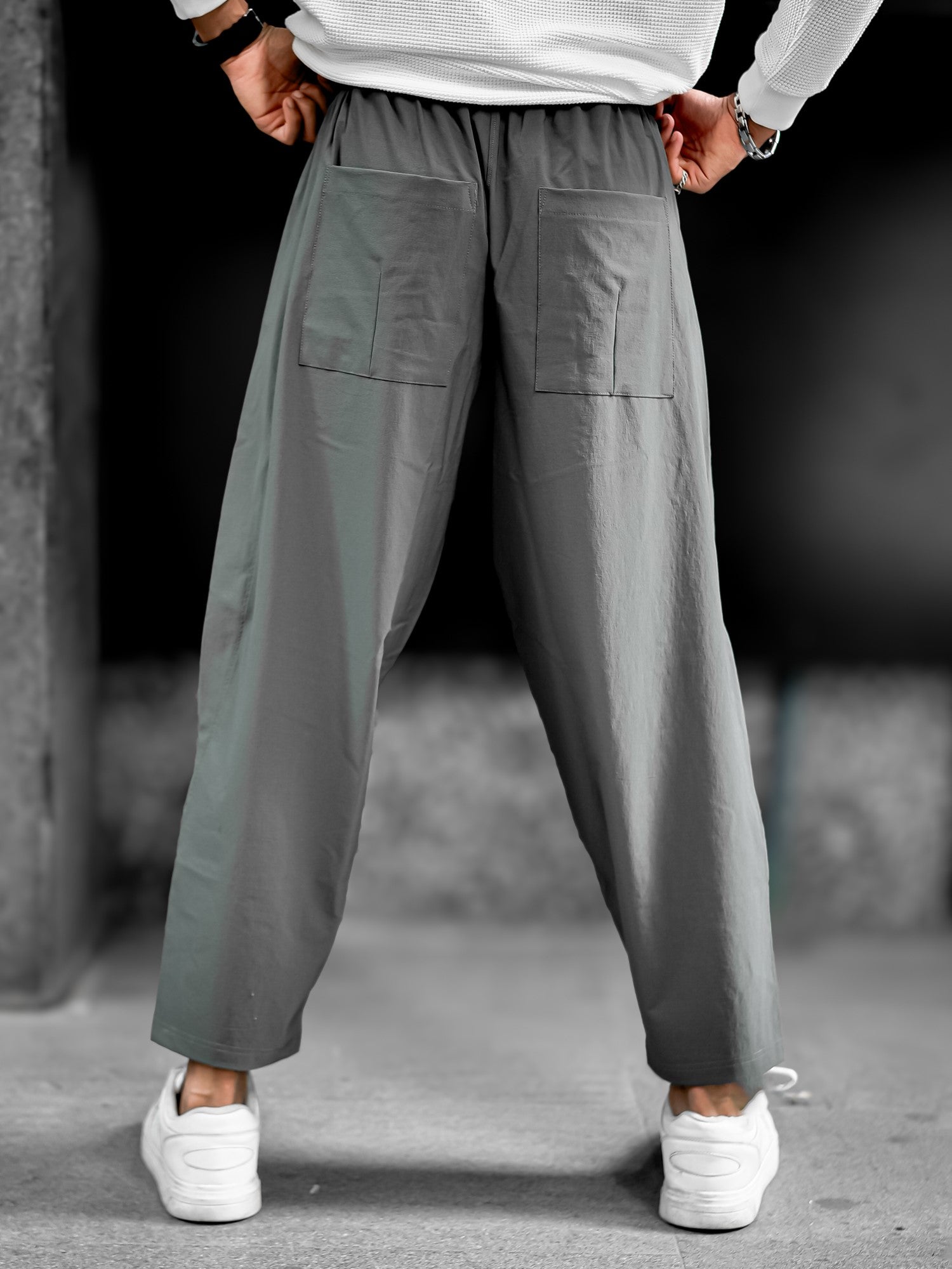 Carrot Fit Grey Pant