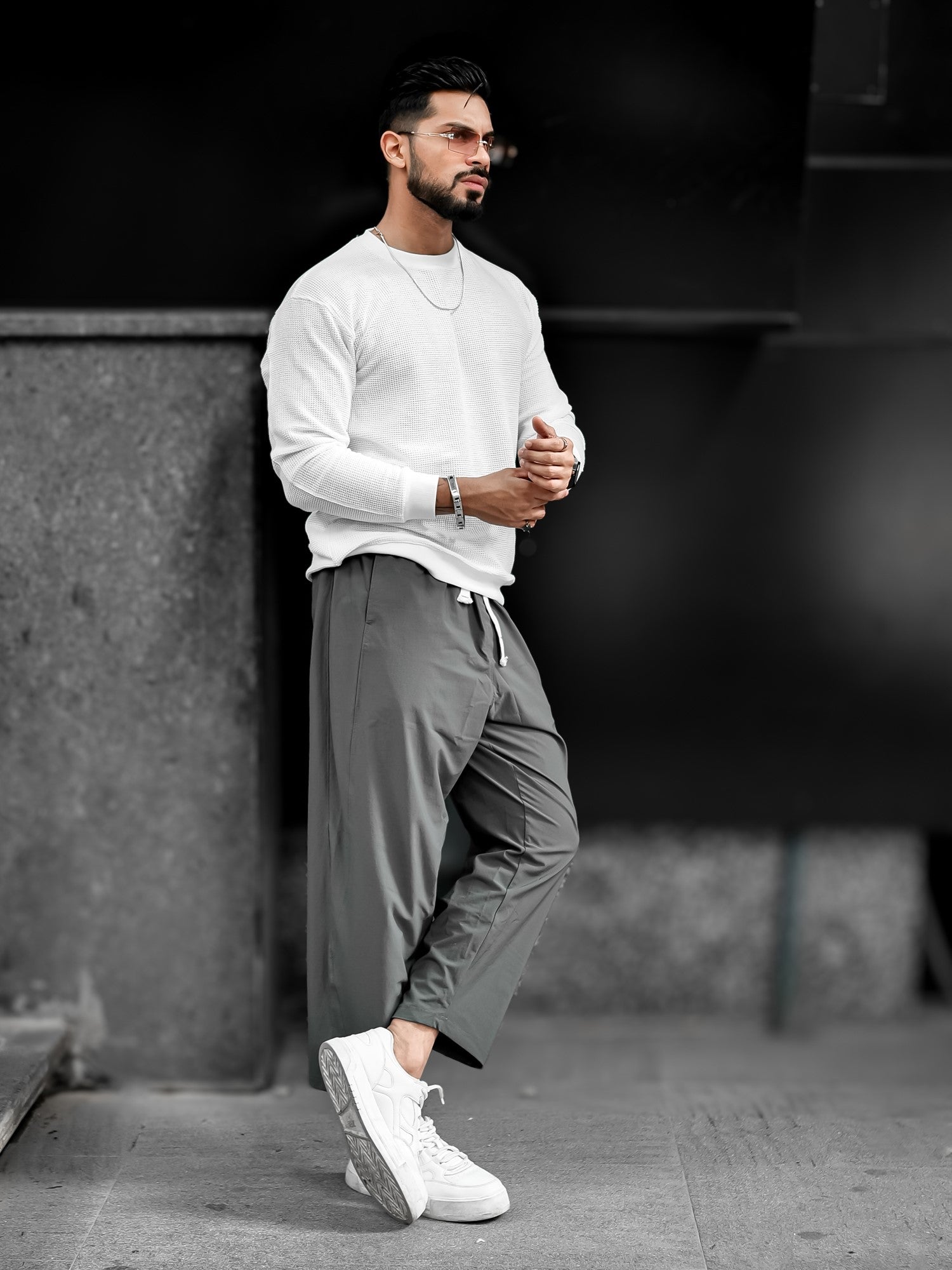 Carrot Fit Grey Pant