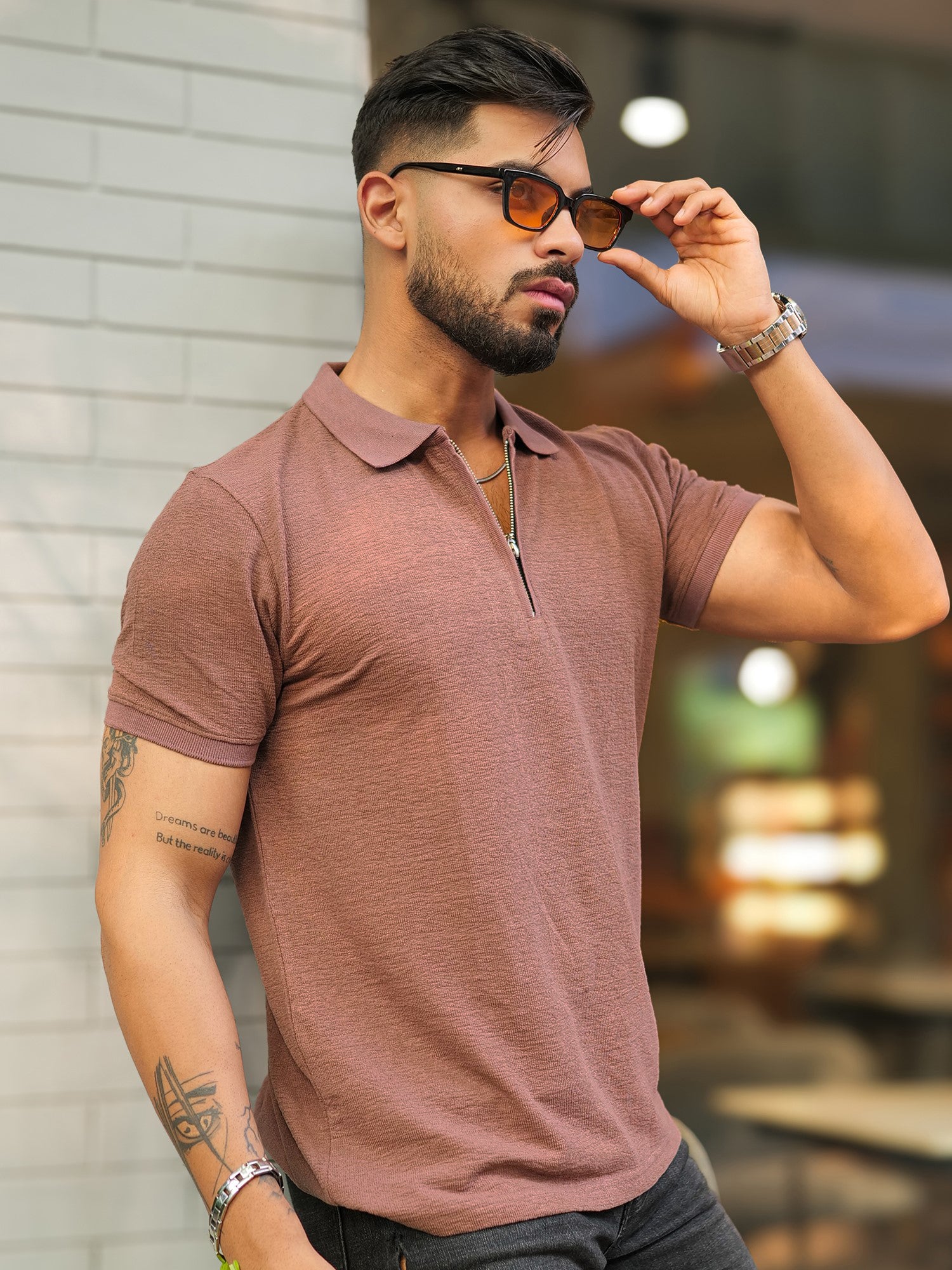 Towel Brown Polo T-Shirt