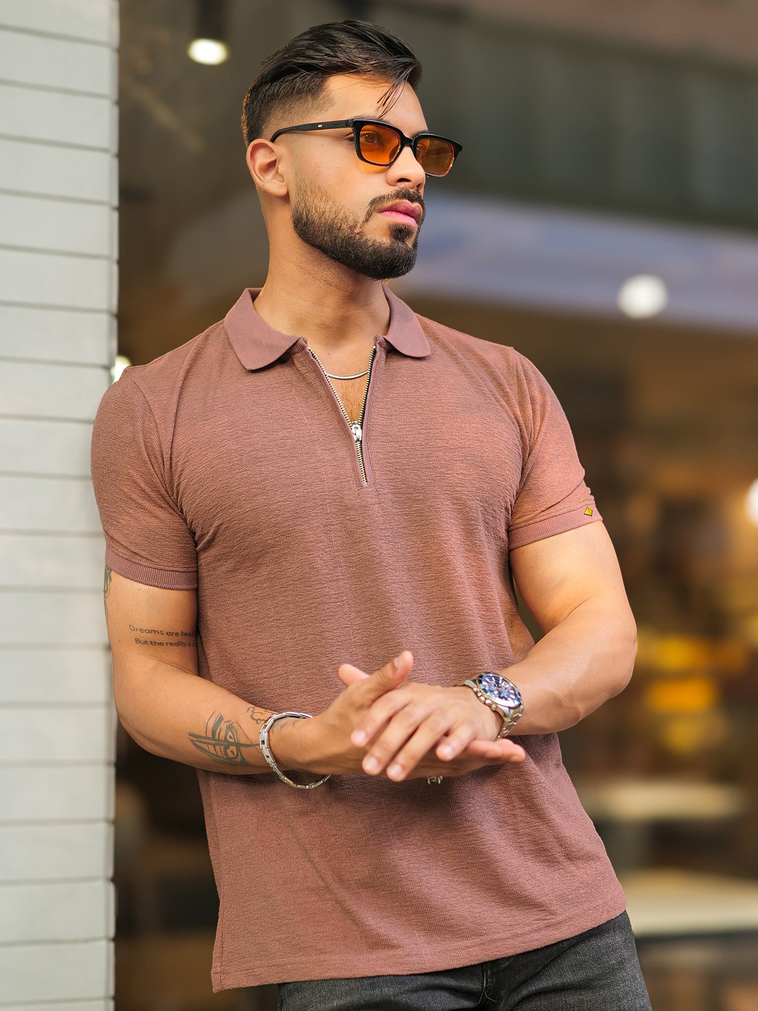 Towel Brown Polo T-Shirt