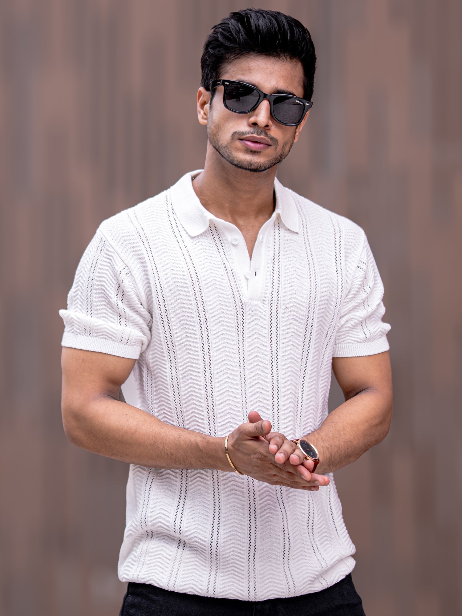 Bohemian Crochet White T-Shirt