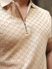 Kite Beige Half Sleeve Polo T-Shirt
