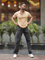 Kite Beige Half Sleeve Polo T-Shirt