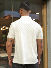 Kite Half White Half Sleeve Polo T-Shirt