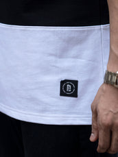 Cut & Stitch Black Half Sleeve T-Shirt