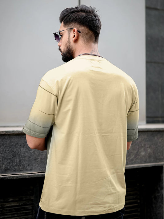 Spray Line Butterscotch HalfSleeve T-Shirt