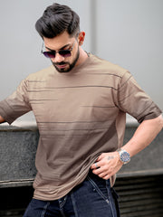 Spray Print Dusty Pink Half Sleeve T-Shirt