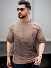 Spray Print Dusty Pink Half Sleeve T-Shirt
