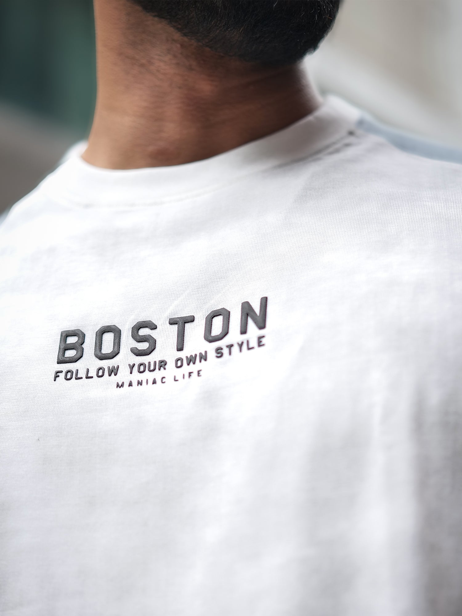 Boston Acid Wash Grey T-Shirt