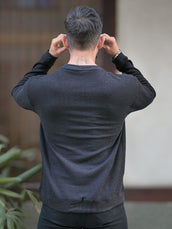 Hex Weave Black Full Sleeve Tshirt