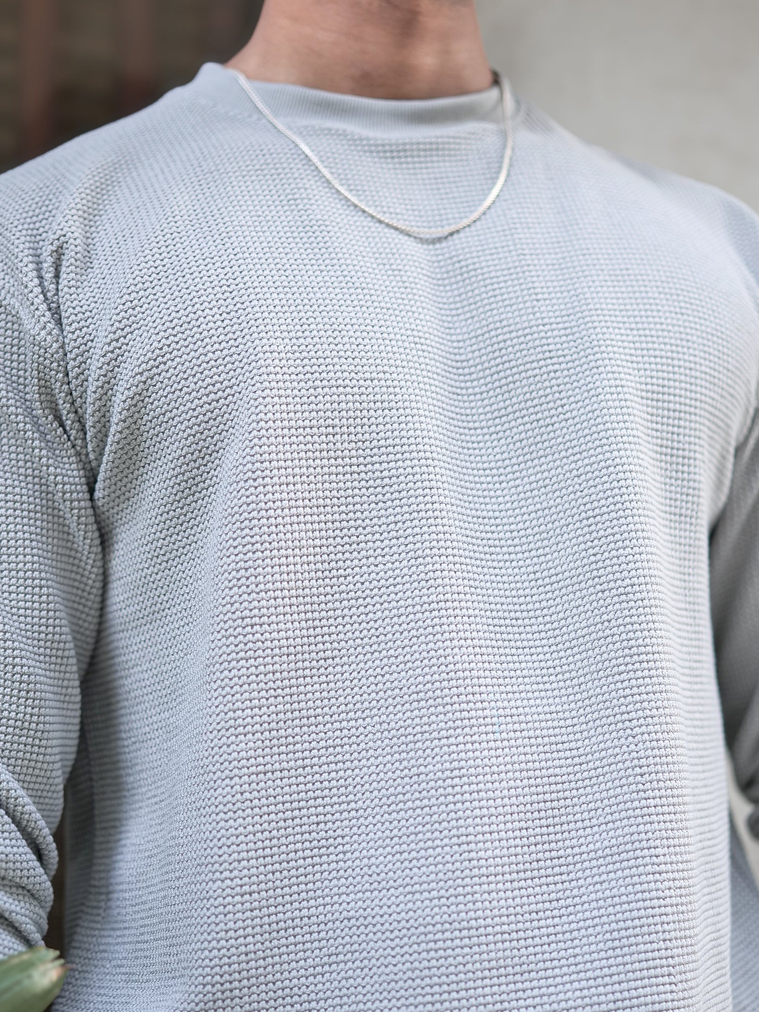 Hex Weave Light Grey Sweatshirt