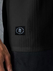 Seersucker Black Half Sleeve T-Shirt