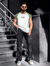 Boston White, Hunter Green Half Sleeve T-Shirt