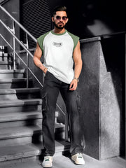 Boston White, Hunter Green Half Sleeve T-Shirt