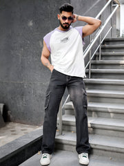 Boston White, Lavender Half Sleeve T-Shirt