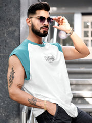 Boston White, Teal Blue Half Sleeve T-Shirt