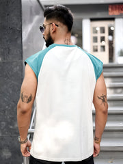 Boston White, Teal Blue Half Sleeve T-Shirt