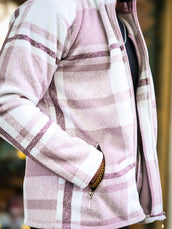 Checkered Sandal Zipper Full Sleeve Shacket