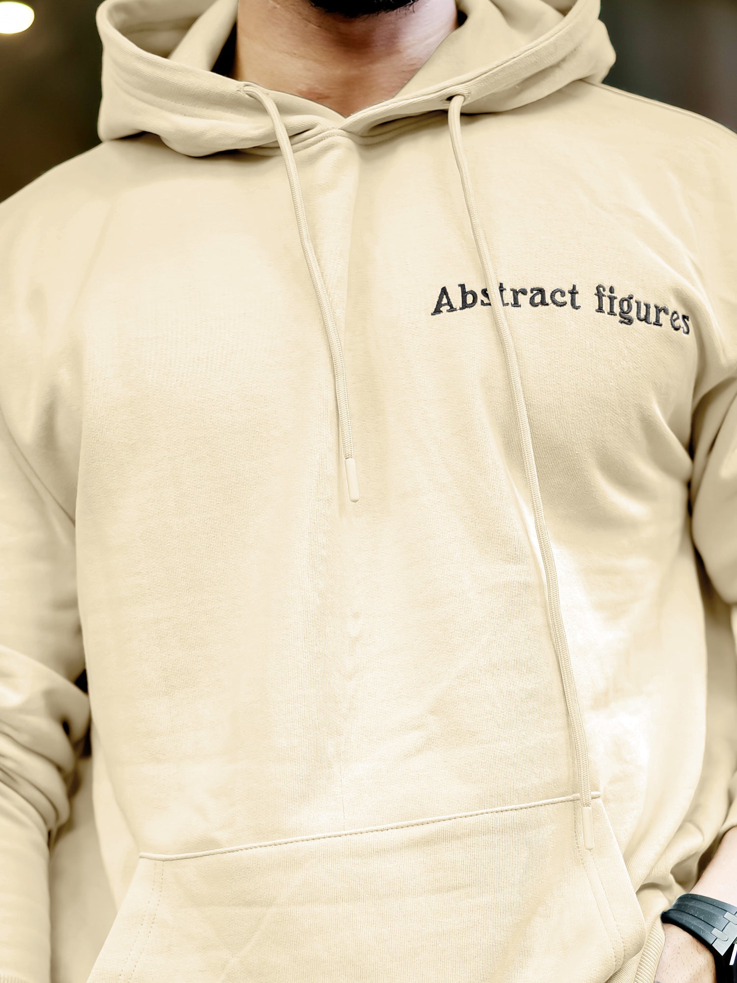 Abstract Beige Sweatshirt