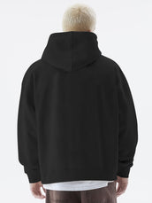 Cozy Cut  Pull Over Black Full Sleeve Sweatshirt