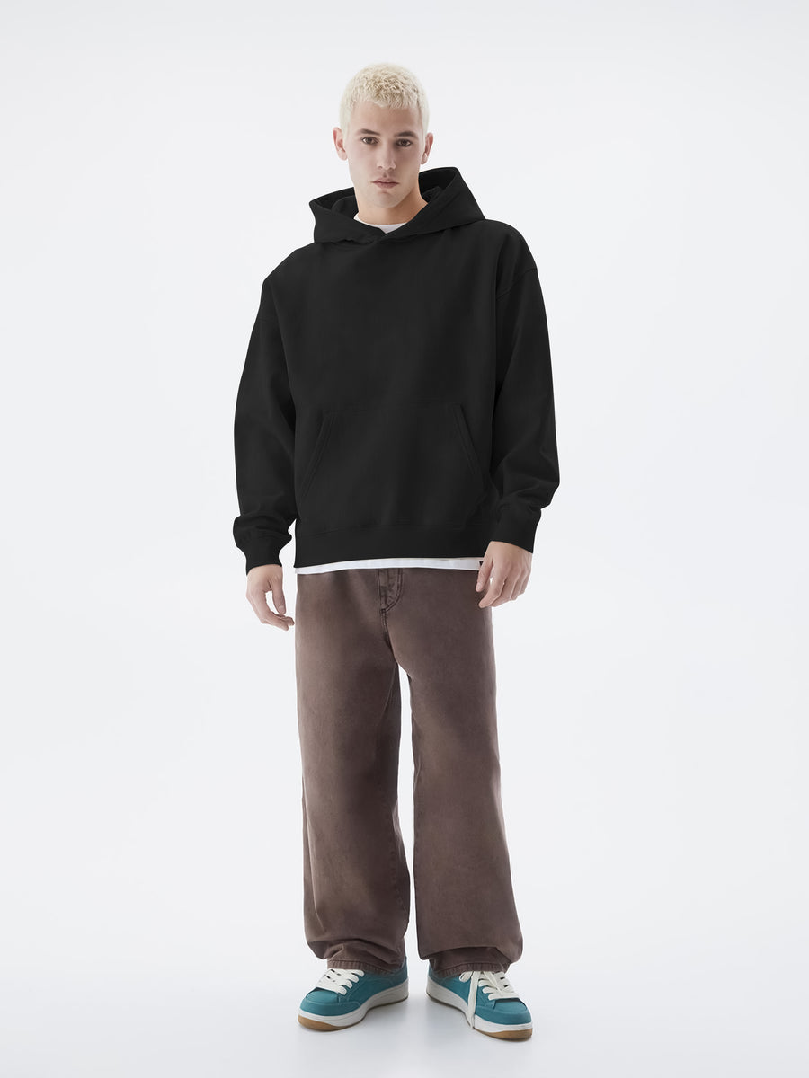 Black full sleeve cozy cut pull sweatshirt for men - view 5